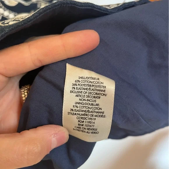 Alice + Olivia denim blue and white midi dress